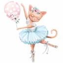 НАКЛЕЙКА НА СТЕНУ ДЛЯ ДЕТЕЙ KITT БАЛЕТНОЕ ПЛАТЬЕ