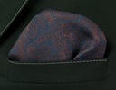 Мужской нагрудный платок, темно-синий с коричневым пейсли
