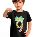 Spongebob Detské tričko s menom a číslom na narodeniny Darček Stav balenia originálne