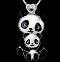 Ожерелье с плюшевым мишкой в ​​виде панды, серебро, милое и красивое