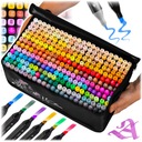 НАБОР АЛКОГОЛЬНЫХ МАРКЕРОВ 262 ШТ. ДВУХСТОРОННИЕ ТРОПЫ, МАРКЕРЫ, МАРКЕРЫ + СУМКА