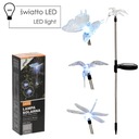 СОЛНЕЧНАЯ ЛАМПА СВЕТОДИОДНЫЙ САДОВЫЙ ФОНАРЬ 70 СМ БАБОЧКА HUMMILIBHER СТРЕКОЗА МИКС УЗОРОВ