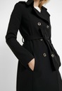 Patrizia Pepe dámsky čierny priliehavý kabát XL Rukáv dlhý rukáv