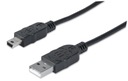 Manhattan 333375 USB-кабель 1,8 м USB 2.0 USB A Mini-USB B Черный