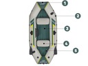 Надувная лодка на 3 человека Elite Bestway 65160 Pump Paddle Bag НОВАЯ МОДЕЛЬ 2024 г.