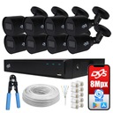 НАБОР КАМЕР НАБЛЮДЕНИЯ 8x НАРУЖНЫЕ IP-КАМЕРЫ POE 4K ULTRA HD 8Mpx