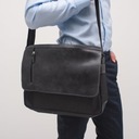 Študentská taška pánska kožená čierna s Vintage chlopňou na dokumenty A4 BV17 EAN (GTIN) 9120043899162