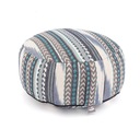 Подушка для медитации Bodhi Rondo Ethno - бело-синяя