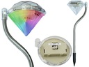 алмазная солнечная лампа 2LED белый/RGB P-780