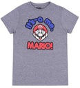Melanžové tričko Super Mario XS