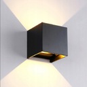 Lampa elewacyjna zewnętrzna LED Kinkiet Kwadrat czarny ciepły biały 3000K !