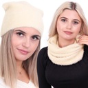 KOMPLET dámska čiapka beanie a nákrčník alpaka