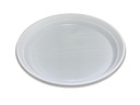 Одноразовые пластиковые тарелки, белые, 22 см.