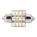 2SZT. КОЛІР БІЛИЙ 12V 12SMD 31MM ЛАМПОЧКИ LED (СВІТЛОДІОД) ОСВІТЛЕННЯ САЛОНУ АВТОМОБІЛЯ J1  фото 8