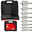 СВЕРЛА С ПЛОСКИМ ЛЕЗВИЕМ ДЛЯ ДЕРЕВА НАБОР СВЕРЛ 12-32ММ 8 ШТ. ШЕСТИГР.