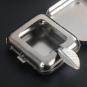 SILVER PRZENOSNA MINI METAL ATTEMPT Z LID DO UZYTKU WEWNATRZ I NA EXTERIOR  photo 12