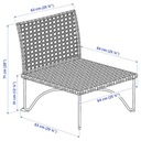 IKEA JUTHOLMEN Sekcia 1 osobná záhradná tmavohnedá Kód výrobcu 40452189