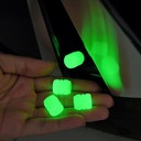 Люминесцентные колпачки на клапаны, светящиеся в ночное время, 4 шт.Зеленые