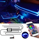 CABLE DE FIBRA ÓPTICA ILUMINACIÓN OTOCZENIA DIODO LUMINOSO LED RGB ILUMINACIÓN INTERIOR AUTO 6M APLIKACJA 