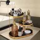 Kúpeľňový kozmetický podnos, voľne stojaca polička čierna A Šírka nábytku 1 cm