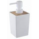 Дозатор для мыла PURE белый/бамбук