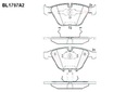 JUEGO ZAPATAS DE FRENADO FTE BL1797A2 BMW 