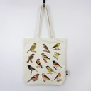 Bavlnená nákupná taška s potlačou vtákov