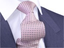 Мужской галстук из микрофибры розовый в горошек GREG g146