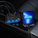 РОЗПОДІЛЮВАЧ АВТО ГНІЗДА ПРИКУРЮВАЧА 12-24V 3X USB 3.0QC USB-C 120W  (17322158152) фото min 15