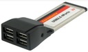 Карта ноутбука с 4 портами USB на ExpressCard