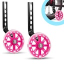 ПОДДЕРЖИВАЮЩИЕ БОКОВЫЕ КОЛЕСА ДЛЯ ОБУЧЕНИЯ ЕЗДЫ НА ВЕЛОСИПЕДЕ РОЗОВЫЕ СВЕТОДИОДНЫЕ ФОНАРИ