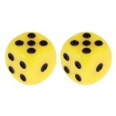 НАБОР ИЗ 2 ЖЕЛТЫХ КУБИКОВ K6 RPG 1,1 СМ