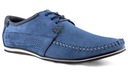 Мужская обувь ПОЛЬСКИЕ кожаные туфли, синие 42
