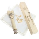 Крещальный халат и свеча в шкатулке, набор для вышивания