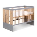 ДЕРЕВЯННАЯ МЕБЕЛЬ ДЛЯ ДЕРЕВЯННЫХ кроваток KLUPŚ PAULINE ДУБ ГРАФИТ 60x120 БЕСПЛАТНЫЕ ПЕРИЛА