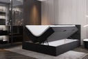 Континентальная кровать с мягкой обивкой 140х200 Палермо Черный с контейнерами