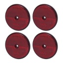 4PCS SAFETY ODTWARZACZE ЧЕРВОНІ КРУГЛІ 72 MM DIA Z БОЛТ DO BU  (17811822672) фото min 8