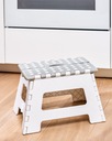 Skladacia stolička SMUKEE podesta taburetka 35 x 28,5 x 22 cm Farba nábytku biela
