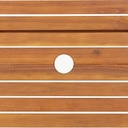 vidaXL Skladací záhradný stôl, Ø90x75 cm, masívne akáciové drevo Farba béžová a hnedá