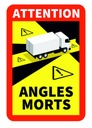 Наклейка слепых зон ANGLES MORTS на тягач TIR