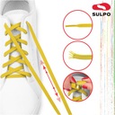 Шнурки эластичные без завязок, желтые магнитные застежки, 100 см.