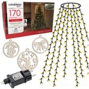 LAMPKI CHOINKOWE ŚWIĄTECZNE NAKŁADANE SOPLE 170 LED ZEW/WEW CIEPŁE +GRATIS