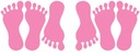 NAKLEJKI STOPY 6 szt. NA PODŁOGĘ ŚCIEŻKA SENSORYCZNA RÓŻOWY MATOWY