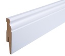 Плинтус МДФ 8 БЕЛЫЙ, рифленый плинтус