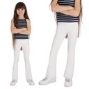 SPODNIE DZWONY DZIEWCZĘCE DRESY BAWEŁNIANE 128