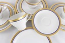 Seltmann biel, złoto i błękit - super eleganckie zestawy śniadaniowe 4szt Rodzaj serwisu śniadaniowo-kawowy