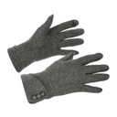 Teplé šedé dámske rukavice dotyk s fleecom Model K28