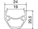 Mavic XM 119 Disc obręcz 32H czarna 27,5&quot; Kod producenta LJ2590100