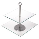 КВАДРАТНАЯ СТЕКЛЯННАЯ ПЛИТА, 3 УРОВНЯ, СТЕКЛЯННАЯ ПЛИТА