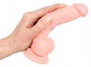 REALISTYCZNE DILDO MEDICAL SILICONE DILDO 18 CM Kolor cielisty